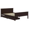 vidaXL Estrutura de cama c/ 2 gavetas 160x200 cm pinho castanho-escuro