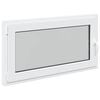 vidaXL Janela de por&atilde;o RISOR 110 x 50 cm PVC e Vidro Branco