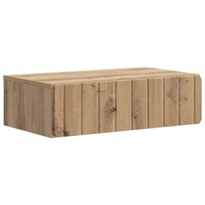 vidaXL Mesa Lateral de Parede Carvalho Arttisan 59 x 34,5 x 17 cm
