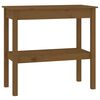 vidaXL Mesa consola 80x40x75 cm madeira de pinho maci&ccedil;a castanho mel