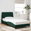 vidaXL Estrutura de cama sem colch&atilde;o 100x200 cm veludo verde-escuro