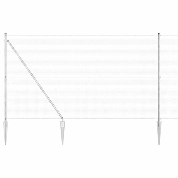 vidaXL Poste de Cerca Prateado 25 x 1,6 m (malha de 16 x 16 mm) A&ccedil;o