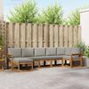 vidaXL Conjunto de Sof&aacute;s para Exterior 7 pcs Cinza Natural e Claro
