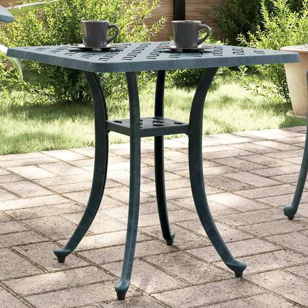 vidaXL Mesa de jardim 53x53x53 cm alum&iacute;nio fundido verde