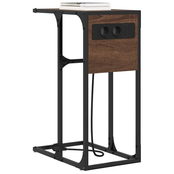 vidaXL Arm&aacute;rio de Cabeceira Carvalho Marrom 41,5 x 26 x 60,5 cm