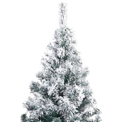vidaXL Árvore de Natal artificial c/ luzes LED/bolas/neve 300 cm verde