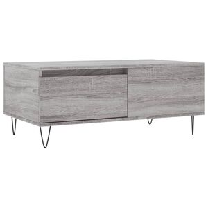 vidaXL Mesa de centro 90x50x36,5 cm derivados madeira cinzento sonoma