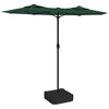 vidaXL Guarda-sol de jardim com cabe&ccedil;a dupla 316x145 cm verde