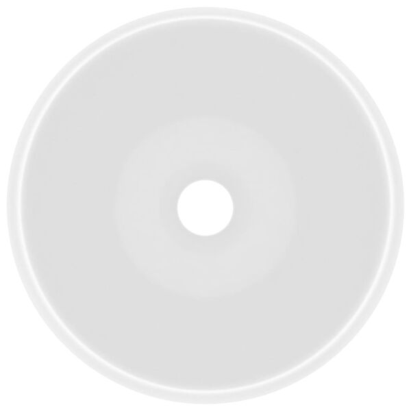 vidaXL Lavat&oacute;rio luxuoso redondo 40x15 cm cer&acirc;mica branco mate