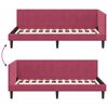 vidaXL Estrutura de Cama de Canto Vinho Vermelho 100 cm x 200 cm