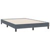 vidaXL Cama box spring c/ colch&atilde;o e LED 140x220 cm veludo cinzento-escuro
