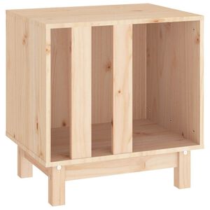 vidaXL Casota para c&atilde;es 50x40x52 cm madeira de pinho maci&ccedil;a