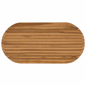 vidaXL Tampo de Mesa 100 x 50 x 3,5 cm Oval Madeira de Teca S&oacute;lida