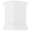 vidaXL Estantes de parede 2 pcs 90x18x20 cm contrapl. branco brilhante