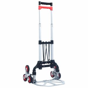 vidaXL Carrinho transporte escadas dobr&aacute;vel 70 kg alum&iacute;nio prateado