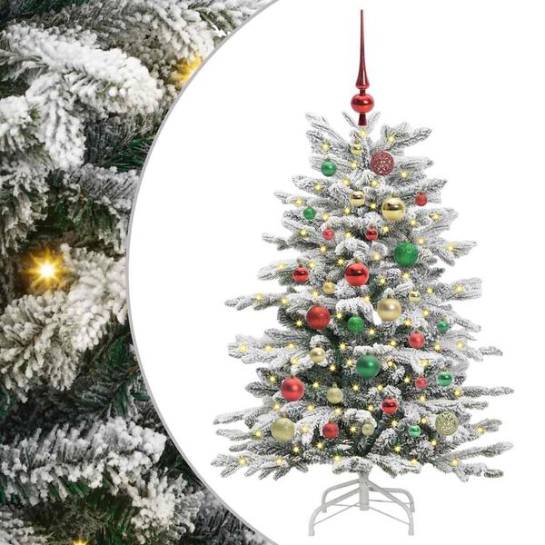 vidaXL &Aacute;rvore de Natal Articulada Artificial Branco 120 cm PE e PVC