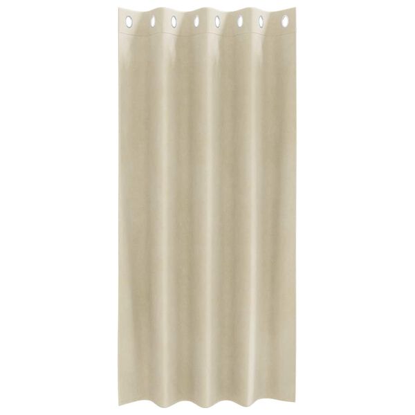 vidaXL Cortinas opacas 2 pcs Creme 140 x 175 cm Veludo