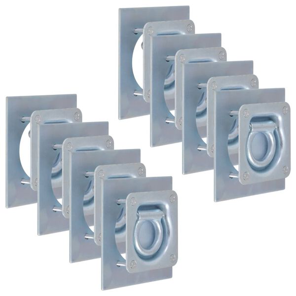 vidaXL An&eacute;is de fixa&ccedil;&atilde;o para atrelados 8 pcs a&ccedil;o galvanizado 2000 kg