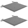 vidaXL Cadeiras de jardim c/ almofad&otilde;es cinzentos 2 pcs teca maci&ccedil;a