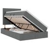 vidaXL Cama de Armazenamento LED com Colch&atilde;o Cinzento-Escuro