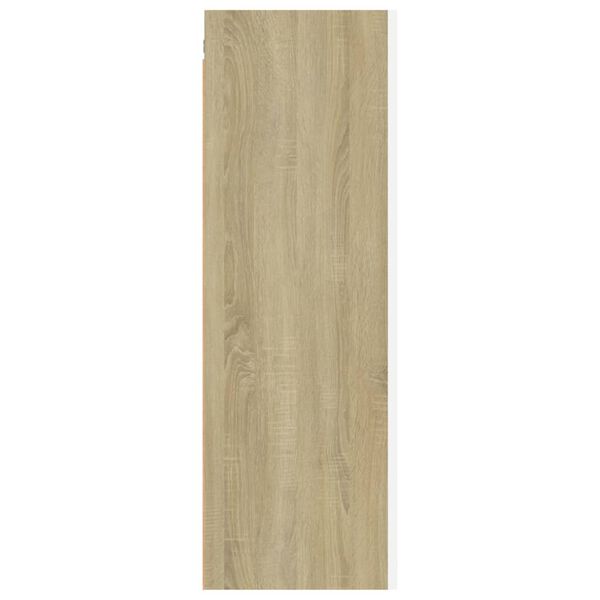 vidaXL Móvel de TV derivados de madeira branco e carvalho sonoma