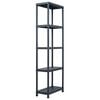 vidaXL Estante de arruma&ccedil;&atilde;o 125 kg 60x30x180 cm pl&aacute;stico preto