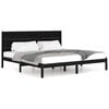 vidaXL Estrutura de cama 200x200 cm pinho maci&ccedil;o preto