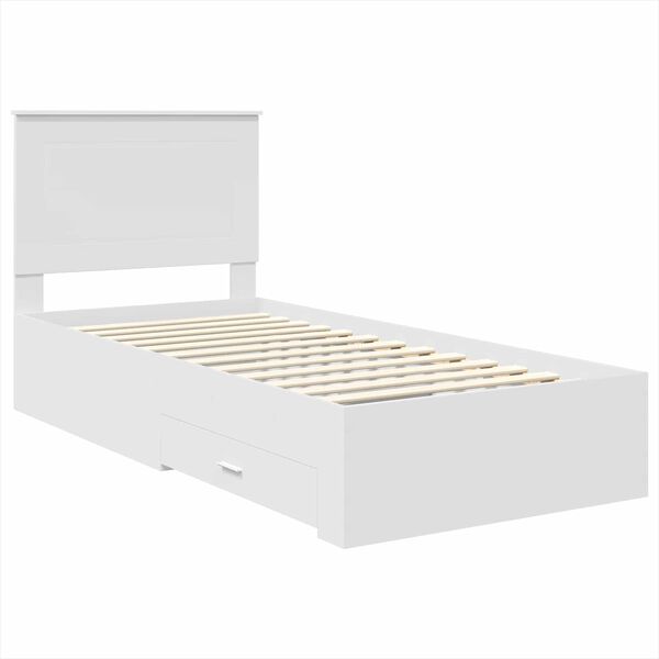 vidaXL Estrutura da Cama Branco 90 x 190 cm Madeira processada