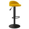 vidaXL Bancos de bar 2 pcs veludo amarelo