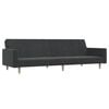 vidaXL Sof&aacute;-cama de 2 lugares tecido cinzento-escuro