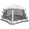 vidaXL Tenda para piscina c/ mosca amov&iacute;vel e paredes de rede cinzento
