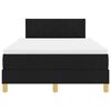 vidaXL Cama Box com colch&atilde;o com cabeceira Preto 120 x 190 cm tecido