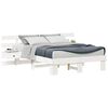 vidaXL Estrutura da Cama com cabeceira Branco 120 x 200 cm