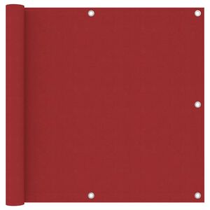 vidaXL Tela de varanda 90x400 cm tecido Oxford vermelho