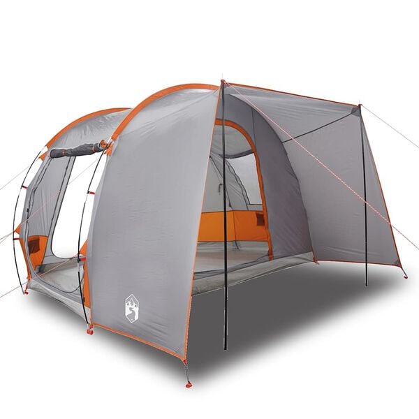 vidaXL Tenda de campismo p/ 2 pessoas imperme&aacute;vel cinzento/laranja