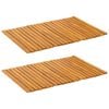 vidaXL Tapete de banho Natural 60 x 40 cm Madeira S&oacute;lida de Ac&aacute;cia