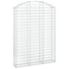 vidaXL Cesto gabi&atilde;o arqueado 150x30x200/220 cm ferro galvanizado