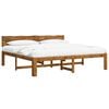 vidaXL Estrutura de Cama de Casal com Cabeceira ROSTOCK Natural