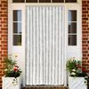 vidaXL Cortina anti-insetos 100x230cm chenille cinzento-claro e branco