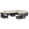 vidaXL Conjunto de Sof&aacute; de Jardim 14 unid. Preto vime PE