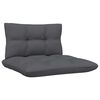 vidaXL 4 pcs conj. lounge de jardim com almofad&otilde;es antracite pinho