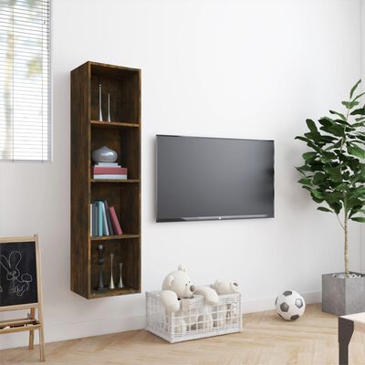 vidaXL Estante/móvel TV 143x30x36 cm derivados madeira carvalho fumado
