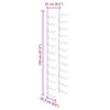 vidaXL Garrafeiras de parede para 48 garrafas 2 pcs ferro preto