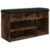 vidaXL Banco sapateira 82x32x45,5 cm derivados madeira carvalho fumado