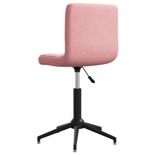 vidaXL Cadeira de jantar girat&oacute;ria veludo rosa