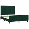 vidaXL Estrutura de cama sem colch&atilde;o 140x200 cm veludo verde-escuro