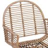 vidaXL Cadeira de jantar 2 pcs Natural 44 x 44 x 74 cm Rattan e Ferro