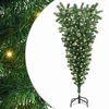 vidaXL &Aacute;rvore de Natal Artificial Pr&eacute;-iluminada de Cabe&ccedil;a para Baixo com Conjunto de Bolas