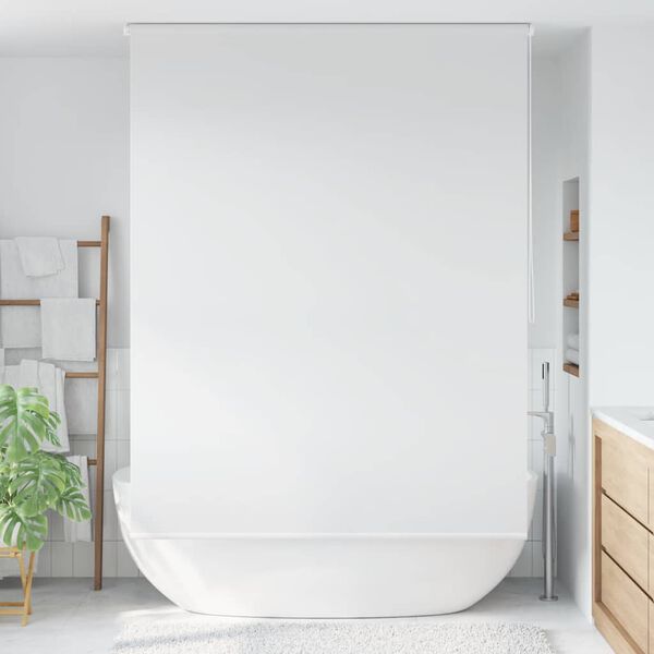 vidaXL Estore de rolo para o duche 140x240 cm branco