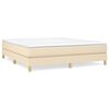 vidaXL Estrutura de cama com molas 160x200 cm tecido cor creme